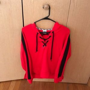 Victoria’s Secret PINK Lace Up Hoodie